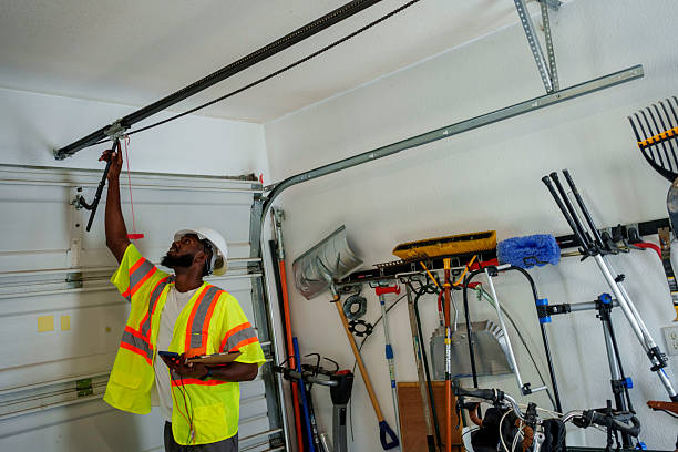 Professional Garage Door Panel Replacement technician working in Lakeview, OH